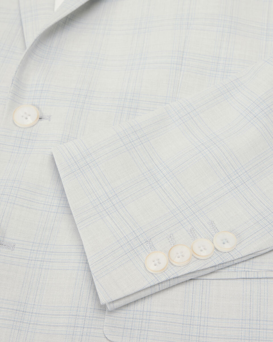 Prince of Wales Check Tailored Jacket, Grey Check, hi-res
